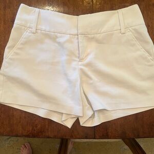 Alice + Olivia High Waist Cream Shorts